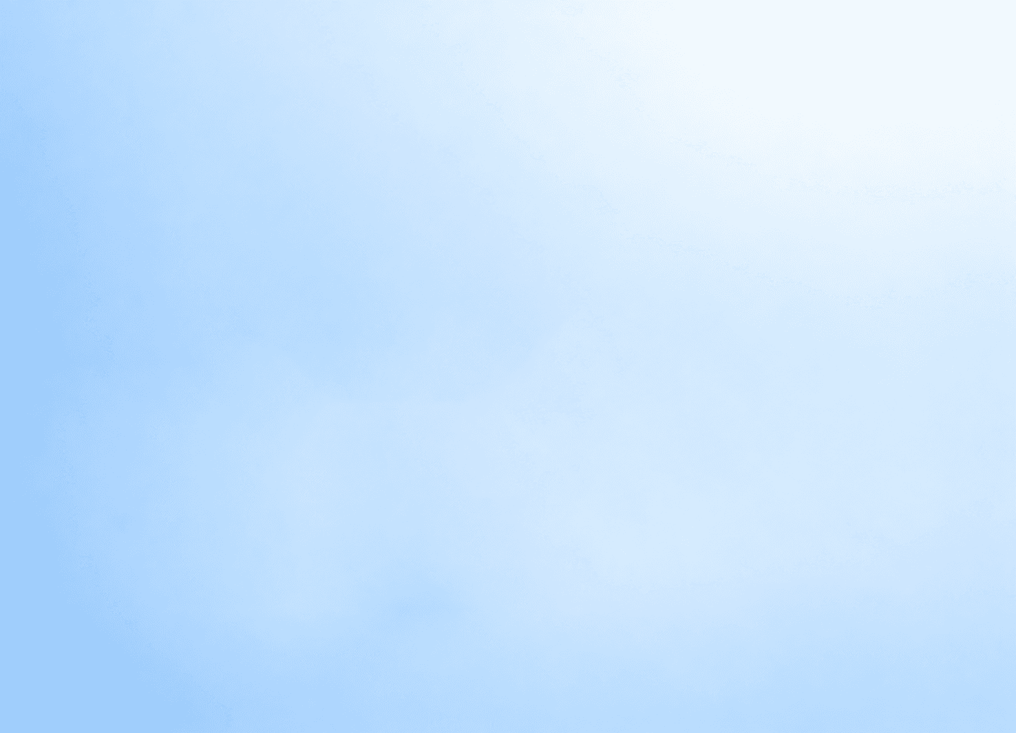Soft white and cream gradient background.